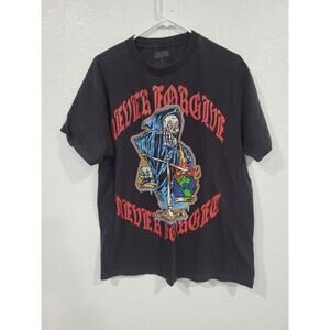 Broken Promises Shirt Men's L Tee Never‎ Forgive Never Forget Skull Graphics #15
